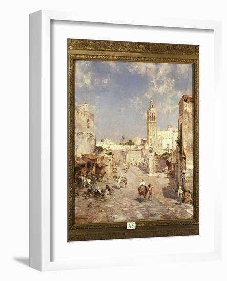 Figures in a Moorish Town-Franz Richard Unterberger-Framed Giclee Print