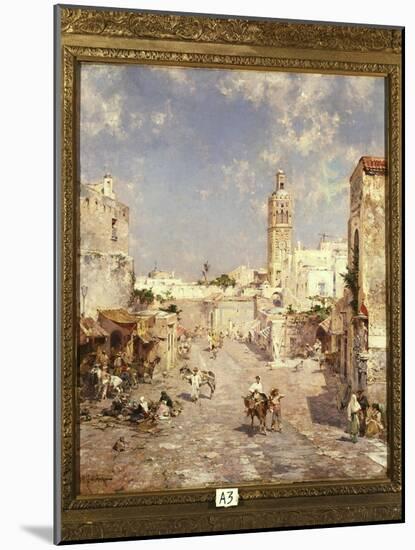 Figures in a Moorish Town-Franz Richard Unterberger-Mounted Giclee Print