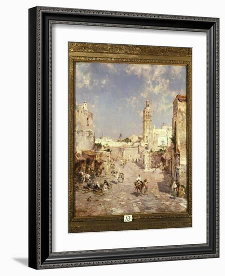Figures in a Moorish Town-Franz Richard Unterberger-Framed Giclee Print