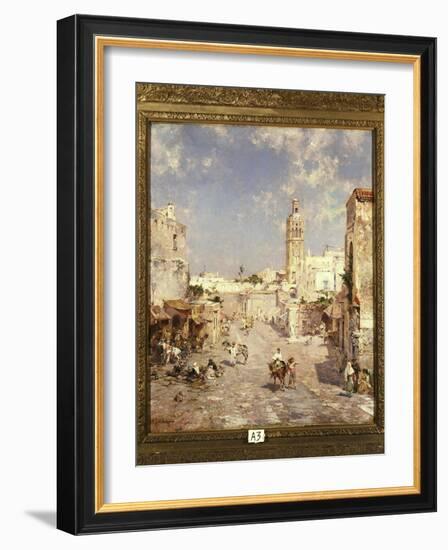 Figures in a Moorish Town-Franz Richard Unterberger-Framed Giclee Print