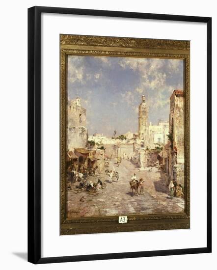 Figures in a Moorish Town-Franz Richard Unterberger-Framed Giclee Print