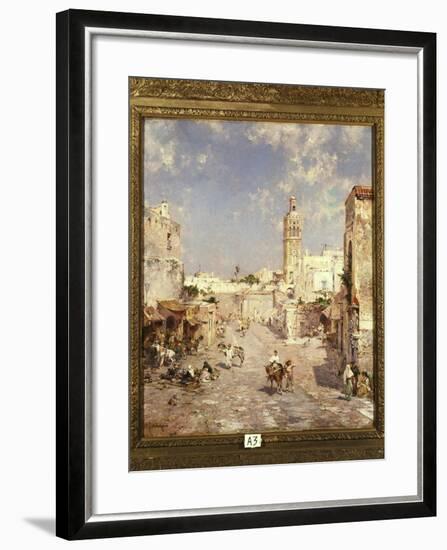 Figures in a Moorish Town-Franz Richard Unterberger-Framed Giclee Print