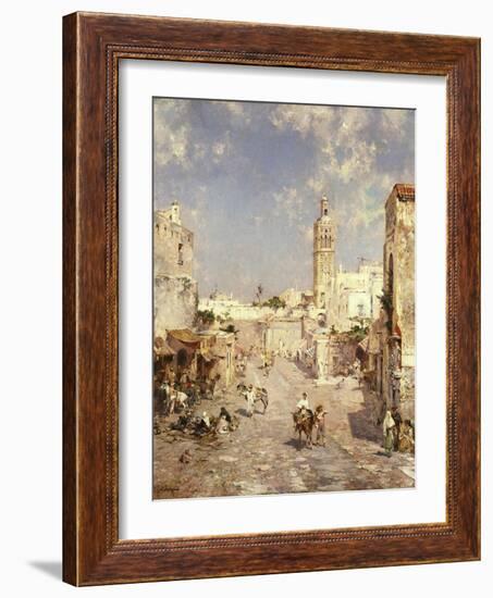 Figures in a Moorish Town-Jean-Baptiste-Camille Corot-Framed Giclee Print