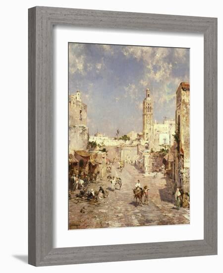 Figures in a Moorish Town-Jean-Baptiste-Camille Corot-Framed Giclee Print