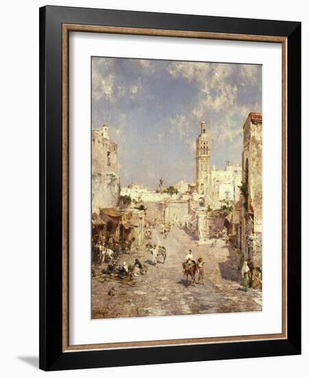 Figures in a Moorish Town-Jean-Baptiste-Camille Corot-Framed Giclee Print