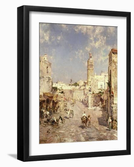 Figures in a Moorish Town-Jean-Baptiste-Camille Corot-Framed Giclee Print