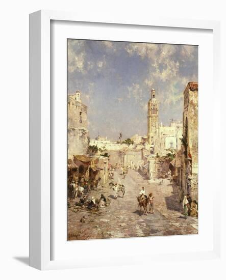 Figures in a Moorish Town-Jean-Baptiste-Camille Corot-Framed Giclee Print
