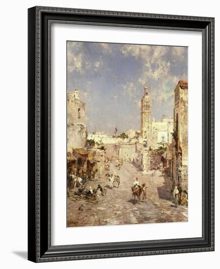 Figures in a Moorish Town-Jean-Baptiste-Camille Corot-Framed Giclee Print