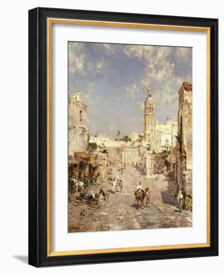 Figures in a Moorish Town-Jean-Baptiste-Camille Corot-Framed Giclee Print