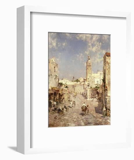 Figures in a Moorish Town-Jean-Baptiste-Camille Corot-Framed Premium Giclee Print