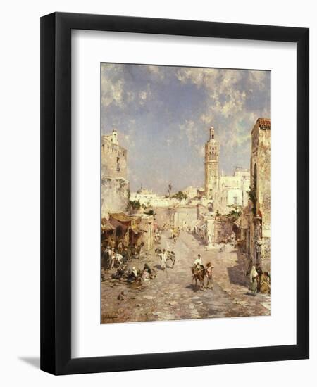 Figures in a Moorish Town-Jean-Baptiste-Camille Corot-Framed Premium Giclee Print