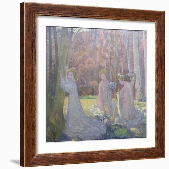 Figures in a Spring Landscape (Sacred Grov), 1897-Maurice Denis-Framed Giclee Print