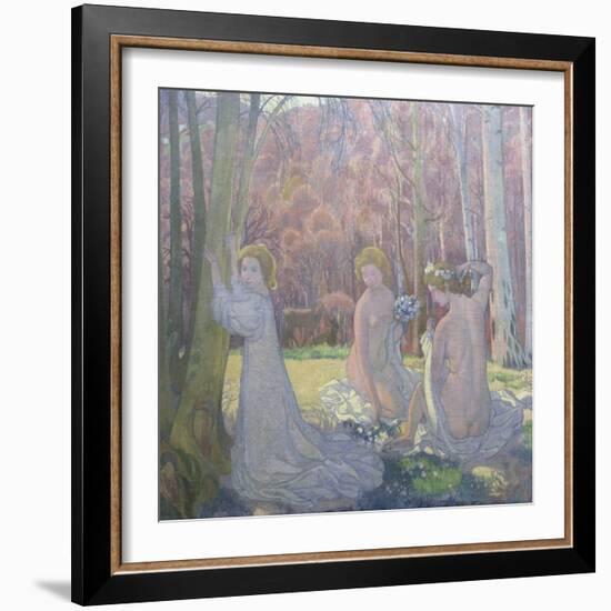 Figures in a Spring Landscape (Sacred Grov), 1897-Maurice Denis-Framed Giclee Print