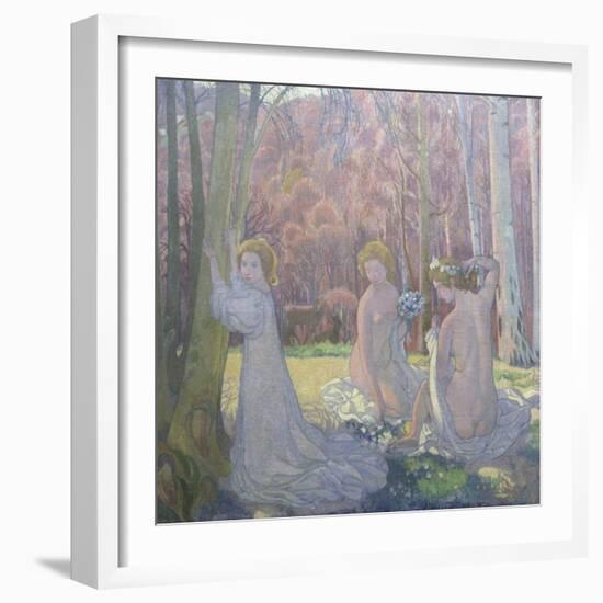 Figures in a Spring Landscape (Sacred Grov), 1897-Maurice Denis-Framed Giclee Print