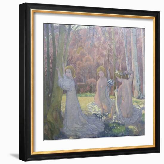 Figures in a Spring Landscape (Sacred Grov), 1897-Maurice Denis-Framed Giclee Print