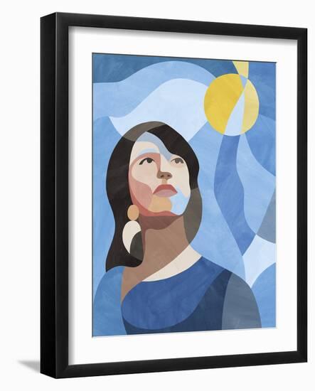 Figures in Harmony - Sun-Aurora Bell-Framed Giclee Print