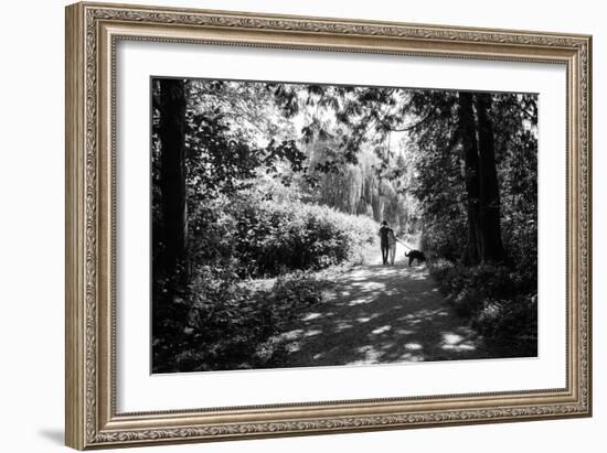 Figures in the Distance in Landscape under Trees-Sharon Wish-Framed Photographic Print