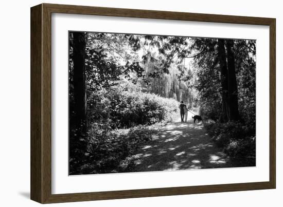 Figures in the Distance in Landscape under Trees-Sharon Wish-Framed Photographic Print