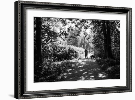 Figures in the Distance in Landscape under Trees-Sharon Wish-Framed Photographic Print