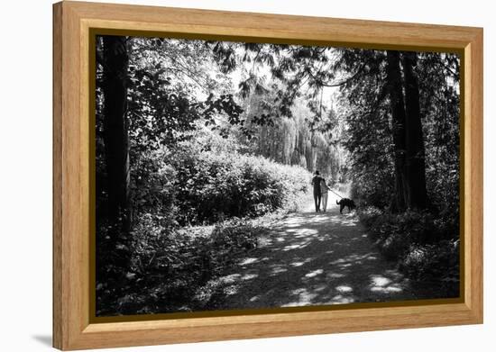 Figures in the Distance in Landscape under Trees-Sharon Wish-Framed Premier Image Canvas