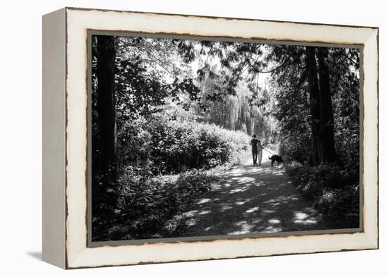 Figures in the Distance in Landscape under Trees-Sharon Wish-Framed Premier Image Canvas