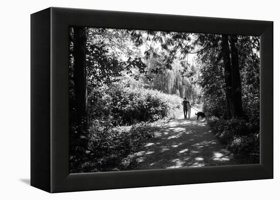 Figures in the Distance in Landscape under Trees-Sharon Wish-Framed Premier Image Canvas