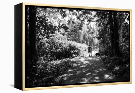 Figures in the Distance in Landscape under Trees-Sharon Wish-Framed Premier Image Canvas