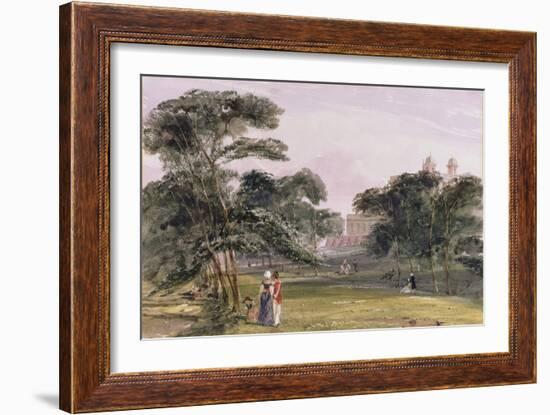 Figures in the Park below the Observatory, Greenwich, circa 1850-Thomas Shotter Boys-Framed Giclee Print