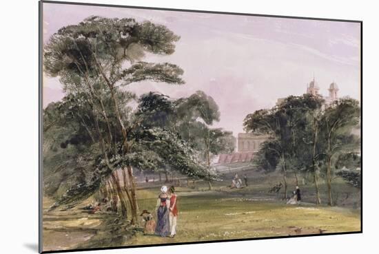 Figures in the Park below the Observatory, Greenwich, circa 1850-Thomas Shotter Boys-Mounted Giclee Print