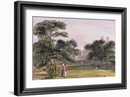 Figures in the Park below the Observatory, Greenwich, circa 1850-Thomas Shotter Boys-Framed Giclee Print