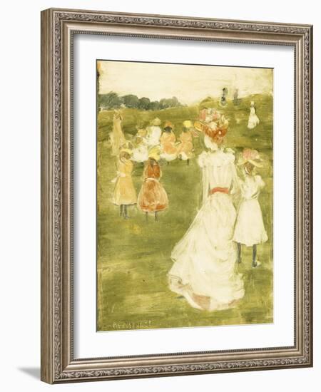 Figures in the Park, C.1895-97-Maurice Brazil Prendergast-Framed Giclee Print