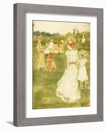 Figures in the Park, C.1895-97-Maurice Brazil Prendergast-Framed Giclee Print