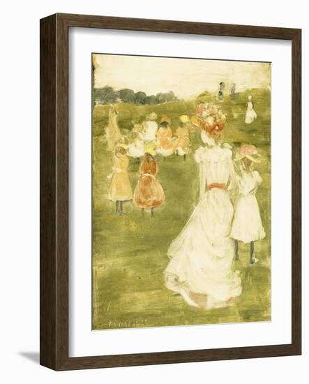 Figures in the Park, C.1895-97-Maurice Brazil Prendergast-Framed Giclee Print