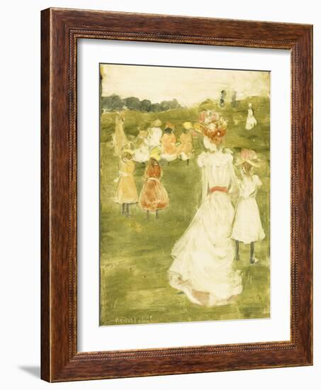 Figures in the Park, C.1895-97-Maurice Brazil Prendergast-Framed Giclee Print