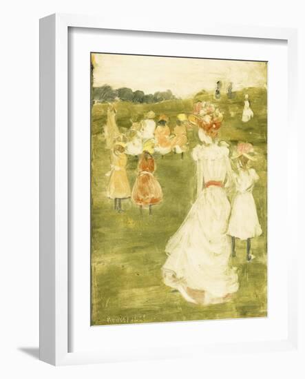 Figures in the Park, C.1895-97-Maurice Brazil Prendergast-Framed Giclee Print