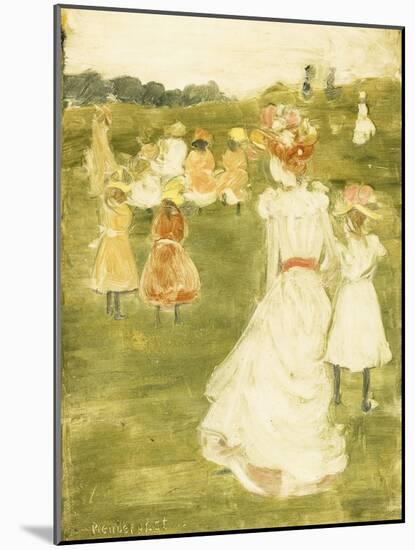Figures in the Park, C.1895-97-Maurice Brazil Prendergast-Mounted Giclee Print
