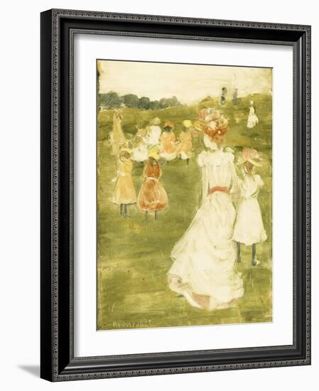 Figures in the Park, C.1895-97-Maurice Brazil Prendergast-Framed Giclee Print