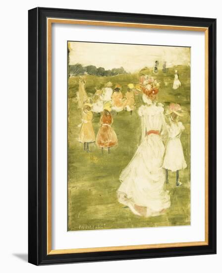 Figures in the Park, C.1895-97-Maurice Brazil Prendergast-Framed Giclee Print