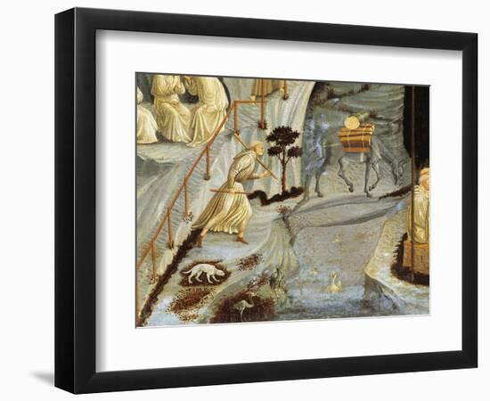 Figures of Monks, Detail from Thebes-Paolo Uccello-Framed Giclee Print