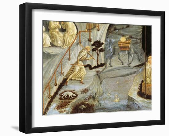 Figures of Monks, Detail from Thebes-Paolo Uccello-Framed Giclee Print
