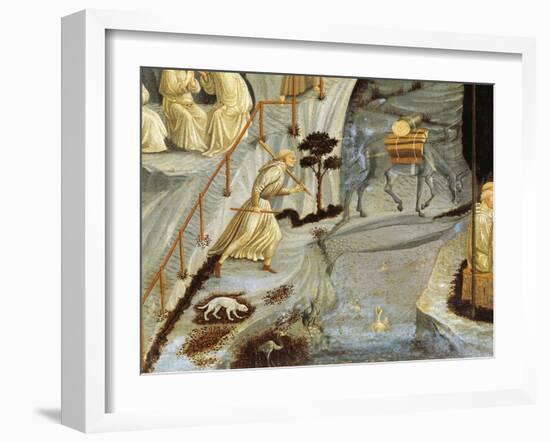 Figures of Monks, Detail from Thebes-Paolo Uccello-Framed Giclee Print
