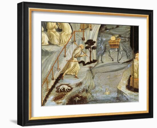 Figures of Monks, Detail from Thebes-Paolo Uccello-Framed Giclee Print