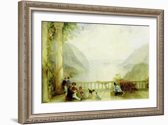 Figures on a Balcony, Probably at Westpoint, C.1840-45-Thomas Creswick-Framed Giclee Print