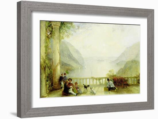 Figures on a Balcony, Probably at Westpoint, C.1840-45-Thomas Creswick-Framed Giclee Print