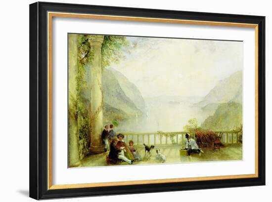 Figures on a Balcony, Probably at Westpoint, C.1840-45-Thomas Creswick-Framed Giclee Print