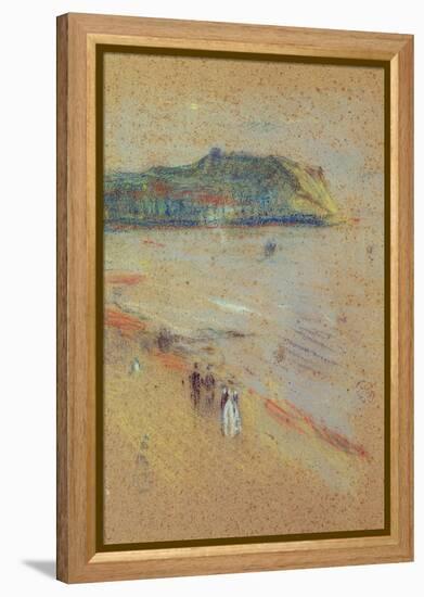 Figures on a Beach Near Cliffs-James Abbott McNeill Whistler-Framed Premier Image Canvas