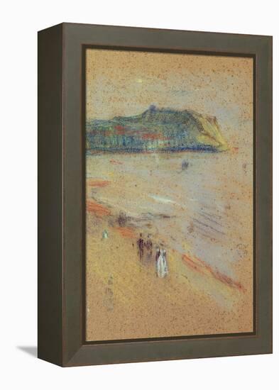 Figures on a Beach Near Cliffs-James Abbott McNeill Whistler-Framed Premier Image Canvas