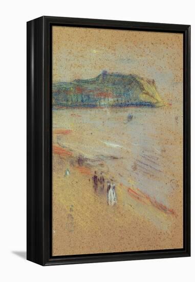 Figures on a Beach Near Cliffs-James Abbott McNeill Whistler-Framed Premier Image Canvas