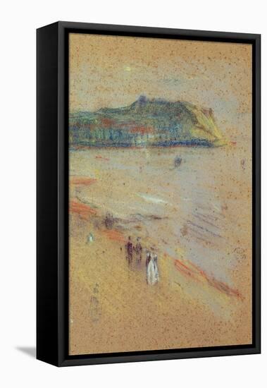 Figures on a Beach Near Cliffs-James Abbott McNeill Whistler-Framed Premier Image Canvas