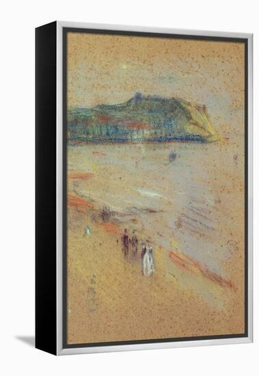 Figures on a Beach Near Cliffs-James Abbott McNeill Whistler-Framed Premier Image Canvas